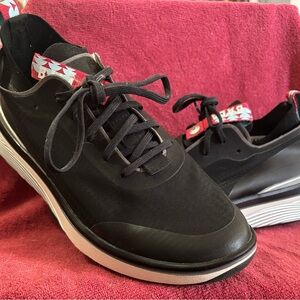 Bala Black Sneakers with White and Red Accents